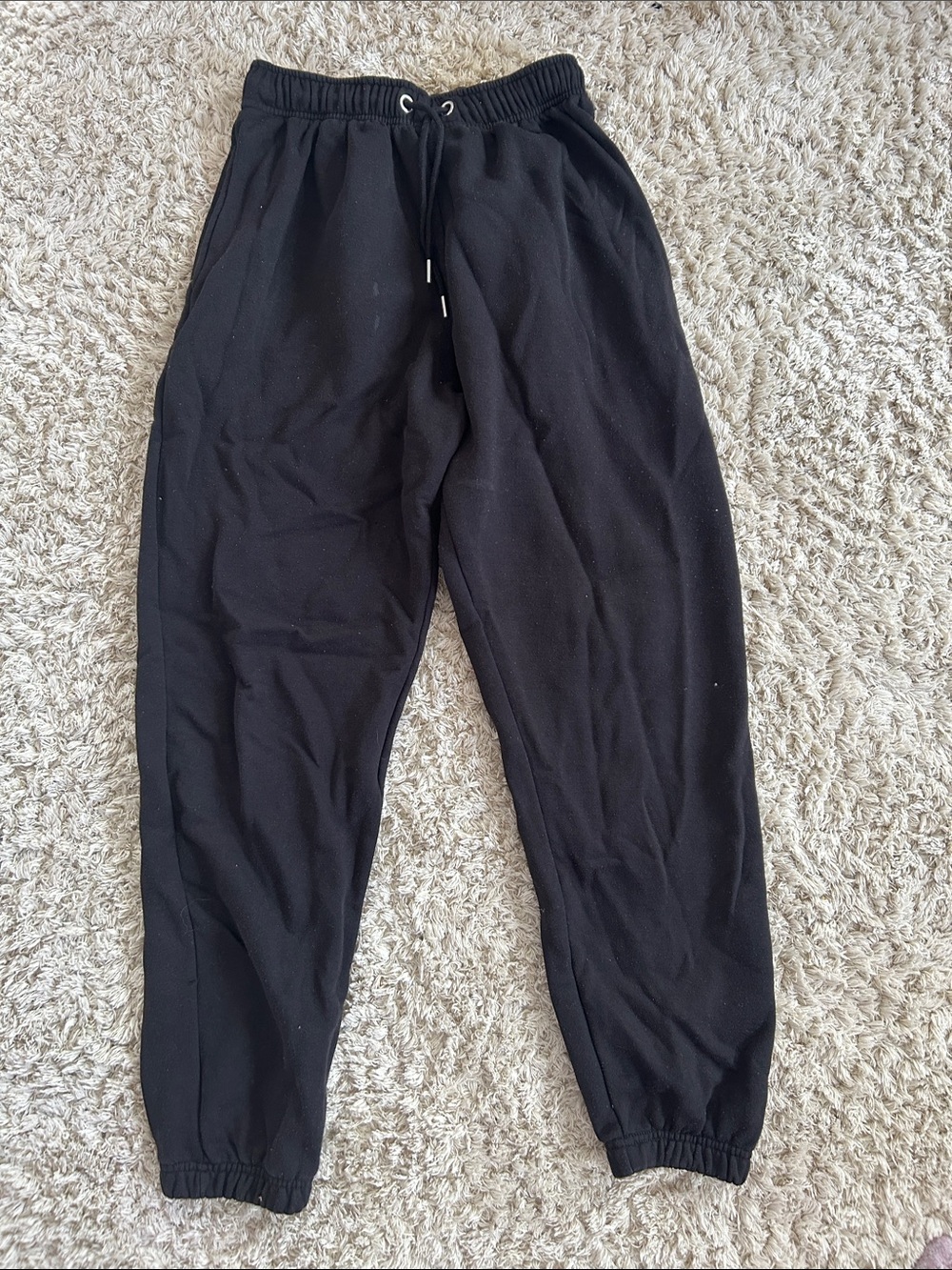 Boohoo Black Elastic Waist Jogger Sweatpants